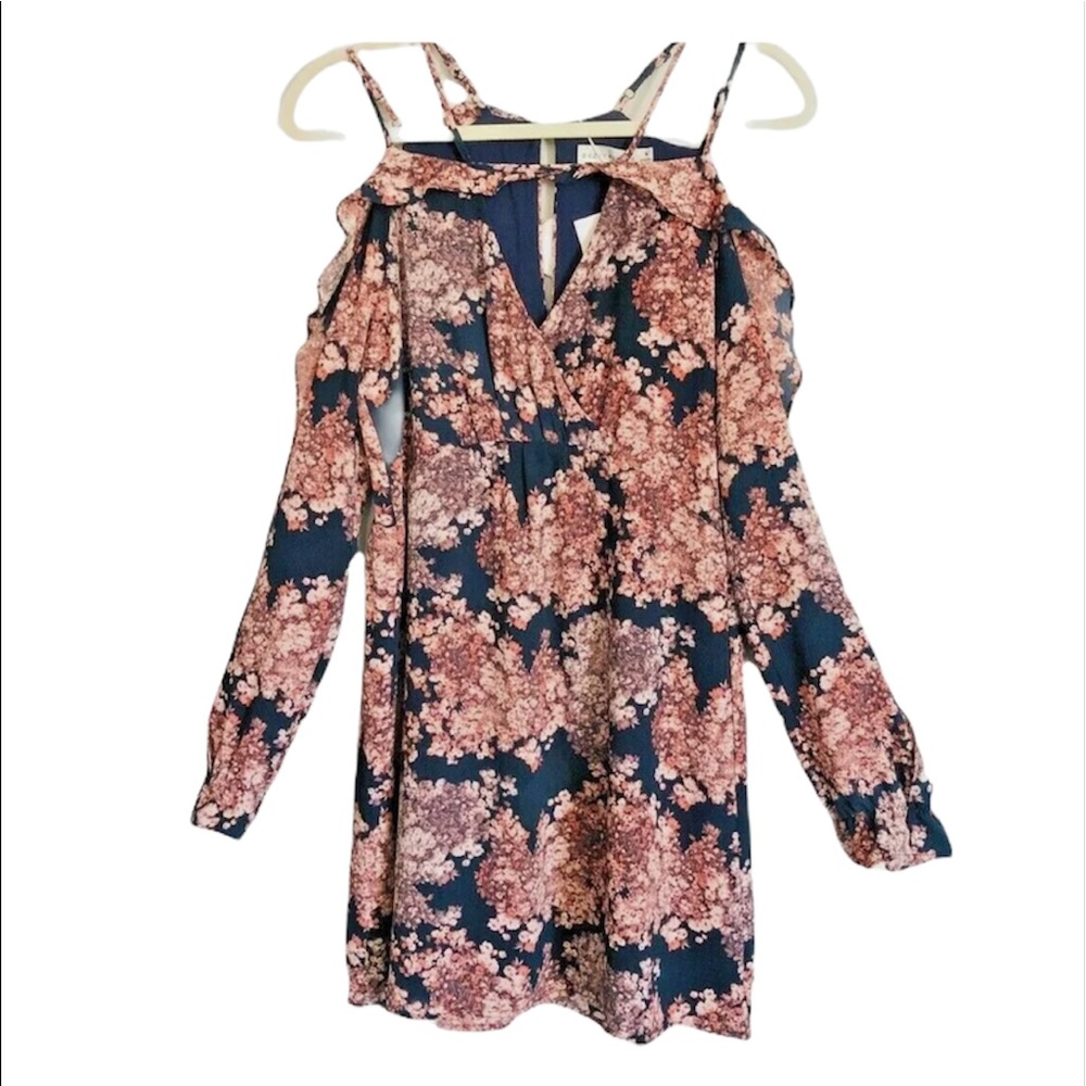 Paper Crane Navy & Pink Dress